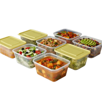 Récipients alimentaires en plastique réutilisables de 650ml Boîte à lunch rectangulaire blanche sans BPA Emballage durable pour la restauration et la livraison