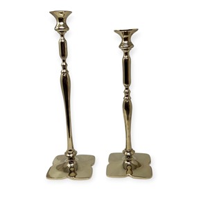 Ensemble de chandeliers de luxe en métal argenté, élégants et modernes, pour bougies coniques et pilier, centre de table de mariage - Product Image 4
