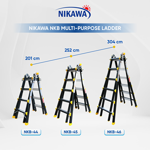บันไดอลูมิเนียม VIETLADDERS NVLB-46 แบบพับได้ 6 ขั้น สำหรับใช้งานในบ้านและนอกบ้าน รับน้ำหนักได้ 150 กก. พร้อมระบบล็อคแบบแมนนวล ยืดได้ถึง 12 ฟุต - Product Image 2
