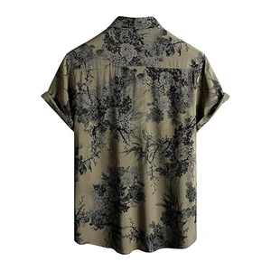 เสื้อเชิ้ตฮาวายลายดอกไม้แขนสั้นสำหรับผู้ชาย สวมใส่สบาย ระบายอากาศได้ดี เหมาะสำหรับวันหยุดพักผ่อนริมชายหาดในฤดูร้อน - Product Image 2