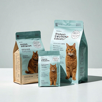 Sachet Doypack Alimentaire Personnalisé Imprimé Refermable Stratifié pour Aliments Biologiques Sans Céréales pour Animaux de Compagnie