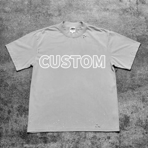 T-shirt personnalisé vintage streetwear pour homme, vêtement haut de gamme OEM, 100% coton lourd, style décontracté, design complexe - Product Image 4
