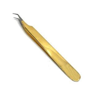 Pinces à cils professionnelles personnalisées en acier inoxydable de qualité supérieure, antistatiques, durables, à pointe lisse, vente chaude - Product Image 2