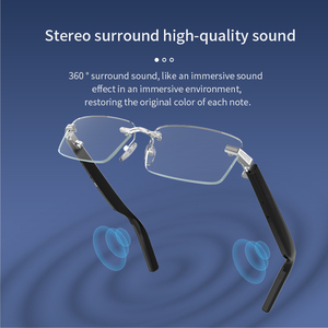 Lunettes intelligentes G06-T noires <span class=keywords><strong>avec</strong></span> puce IA, étanches IP67, contrôle tactile, musique/appels, assistant vocal, télécommande <span class=keywords><strong>photo</strong></span>, 6h d'autonomie, temps réel - Product Image 5