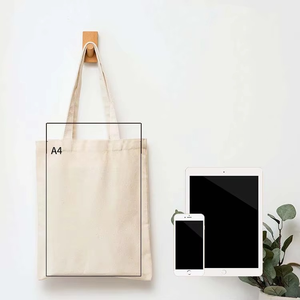 Bolsas de Lona de Color Sólido, Estilo Minimalista con Parte Superior Abierta, Bolsa de Compras para Todas las Temporadas, Forro de Algodón - Product Image 3