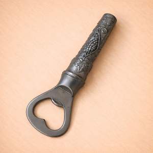 <b>Vintage</b> Grape Design <b>Bottle</b> Opener Elegant Handheld Style Smooth Grip Durable Build Easy Cap Removal Bar Kitchen Accessory - Product Image 2