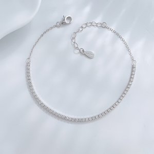 custom luxury wholesale <b>silver</b> round brilliant cut diamond <b>bracelet</b> lab grown diamond tennis <b>bracelet</b> sterling chain gift - Product Image 4