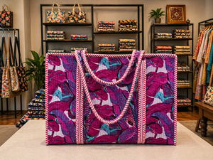 Bolsa de Mano de Algodón Bohemia con Estampado Múltiple de Invierno para Mujer, con Cierre, Ligera, Duradera, para Compras y Uso Diario - Product Image 2