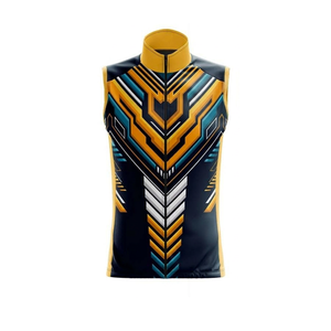 Veste de cyclisme personnalisée OEM en sublimation, séchage rapide, sans manches, vêtements de vélo réfléchissants, veste coupe-vent pour VTT - Product Image 2