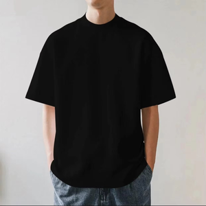 New Arrival Oversized Hip Hop Casual T-<b>Shirt</b> High Quality Cotton Solid Pattern Breathable Quick Dry Short Sleeve <b>Men</b> GREATFIT - Product Image 5
