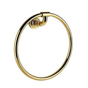 Premium Polished Gold <b>Bathroom</b> Towel Ring Holder Round Wall Mounted Brass Towel Rack High End <b>Bathroom</b> Hardware Accessories - Product Image 5