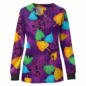 Blouse médicale personnalisée en gros, uniforme d'infirmière sur mesure, manches longues, fermeture à boutons-pression, pour spa, salon et esthéticienne - Product Image 6