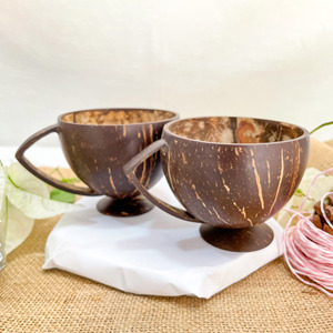 Tasse à boire durable en coque de noix de coco, fabriquée au Vietnam, sur mesure, pour espresso et thé. - Product Image 6