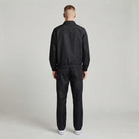 Ensemble de survêtement sport d'été pour homme en nylon, coupe oversize, haute qualité, ample, léger, avec logo personnalisé, fermeture éclair intégrale, col montant, 2 pièces - Grandes tailles