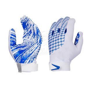 Gants de football américain athlétiques en cuir légers, respirants, confortables, avec poignées antidérapantes et rembourrage haute performance. - Product Image 4
