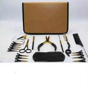 Kit d'outils pour extensions de cheveux, pinces métalliques, clips, outil d'installation et de retrait, finition noir et or, kit d'outils de qualité supérieure pour extensions de cheveux - Product Image 4