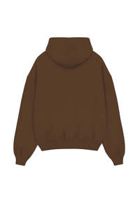 Sudadera con Capucha Extra Grande para Hombre, Color Marrón Oscuro, Felpa de Algodón, Diseño Casual con Bolsillos, Ropa de Otoño - Product Image 5