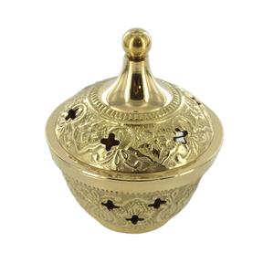 Handicrafts 100% Brass Decorative <b>Incense</b> Burner Cross Cut And Engrave Designing - Product Image 1