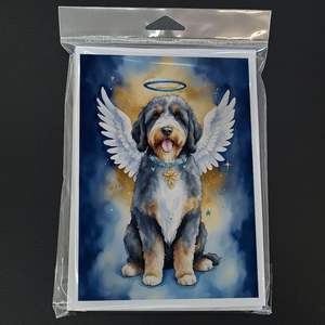 Bernedoodle My Angel whimsical A7ขนาด5x7เปล่าโน๊ตการ์ดแพ็ค8ใบพร้อมซองจดหมาย - Product Image 3