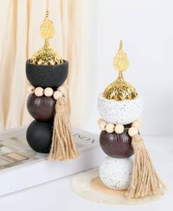 เตาเผากำยานประดับพู่ประดับลูกปัดลายโทเท็ม ZP105 – ขายส่ง - Product Image 1