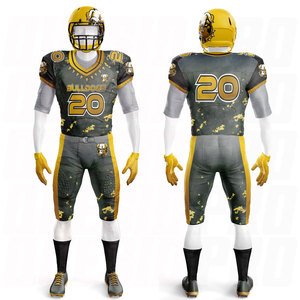 Uniformes de Fútbol Americano Juveniles Personalizados Premium, Completamente Bordados en Tela Twill y Sublimados - Product Image 3