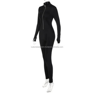Femmes grande taille taille haute à la mode décontracté sport fermeture éclair décoration combinaison polyvalente sans manches Sexy fille Fitness Yoga ensembles - Product Image 3