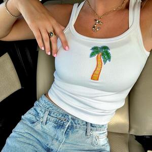 Camiseta de Tirantes de Satén para Mujer, Sexy, con Cuello Redondo Profundo y Abertura en Forma de Corazón, Ecológica, de Secado Rápido, Tejido Transpirable y Duradero, para San Valentín - Product Image 1