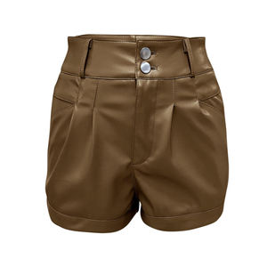 <b>Women</b> Leather <b>Shorts</b> Mid Waist Skinny Fit Eco-Friendly Outdoor Use Hot <b>Shorts</b> High Quality - Product Image 3