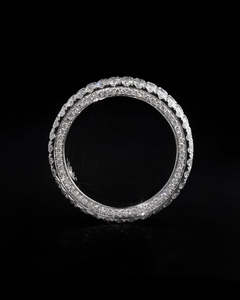 Bague de pinky personnalisée pour homme, sertie de diamants VVS cultivés en laboratoire, en argent sterling 925, bijoux hip-hop, passe le test du diamant, couleur D, bling - Product Image 4