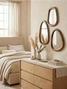 Miroir mural en bois haute définition à prix d'usine pour la décoration intérieure, plateau d'accessoires de table en gros - Product Image 5