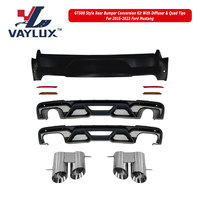 Kit de conversion de pare-chocs arrière style GT500 avec diffuseur et embouts quadruples pour Ford Mustang 2015-2023, adaptable à tous les modèles, kit carrosserie