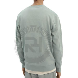 Sudaderas de Cuello Redondo al por Mayor de Fábrica, de Alta Calidad, con Logotipo Personalizado, de Algodón Pesado, Lisas, de Verano, 100% Algodón, con Hombros Caídos, sin Estampado - Product Image 2