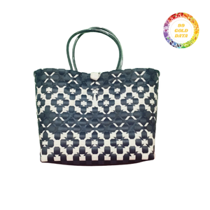 Bolso de mano pequeño de plástico tejido para la playa, ideal para regalo de fiesta - Product Image 3
