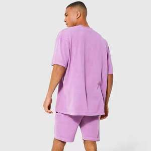 Ensemble court pour homme en coton premium, t-shirt et short assortis, coupe décontractée confortable, tenue décontractée pour l'été - Product Image 5