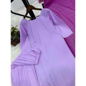 Hermoso conjunto de chifón listo para usar (top, pantalón y dupatta) con borde de encaje - Product Image 5