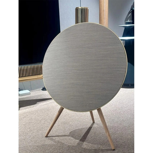 Enceinte de cinéma maison sur pied, enceinte Bluetooth sans fil, support rond en bois pour salon - Product Image 1