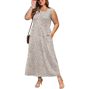 Robes d'été WIHOLL pour femmes 2026 – Robes longues et fluides sans manches coupe trapèze avec poches - Product Image 4