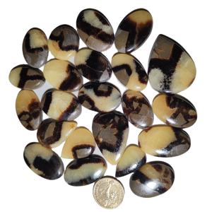 Lot de pierres précieuses en vrac de Cabochon septarien de Quartz jaune naturel de haute qualité pour le but de bijoux de guérison - Product Image 5