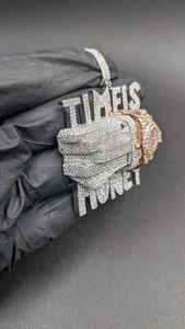 Pendentif Hip Hop de luxe en Moissanite avec design montre, style Iced Out, en Argent Sterling 925, Bijoux fins, Pendentifs et Breloques - Product Image 3