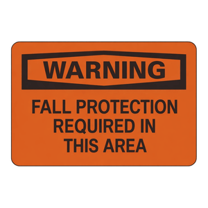 Señal de Advertencia de Protección Contra Caídas Brady - Señal de Seguridad Impresa con UV para Áreas de Construcción e Industriales - Product Image 2