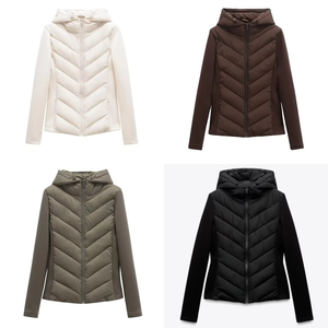 Chaqueta de Satén y Forro Polar para Mujer, Diseño Elegante con Parches, Manga Larga, Cuello Camisero, Transpirable, para Deportes de Invierno, Nueva Colección 2025 - Product Image 6