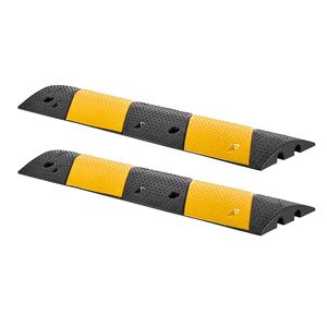 Rampa Dissuasore di Velocità in Gomma a 2 Canali, Capacità di Carico 40 Libbre/Assale, Protezione Cavi, Alta Adattabilità, Confezione da 2 Pezzi - Product Image 6