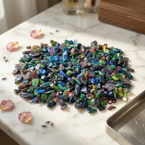 Opales éthiopiennes naturelles brutes, noires, irrégulières, polies, opalescentes, taille libre, pour la fabrication de bijoux, Mehradjuddin - Product Image 1