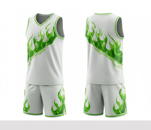 Ensemble de basket-ball professionnel, design sublimé, maillot et short en polyester respirant et à séchage rapide, vêtements de sport d'équipe pour hommes, femmes et jeunes - Product Image 3