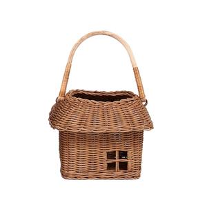 ชุดตะกร้าเก็บของรูปทรงบ้าน ทำจากหวายสานด้วยมือ |   ของตกแต่งห้องเด็ก ของที่ระลึก ของขวัญ พร้อมหูหิ้ว - Product Image 6