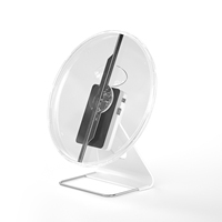Proyector LED Recargable de Escritorio de 30 cm, Pantalla Holográfica 3D, Cubierta Protectora, Compatible con Android/iOS/PC, con Batería