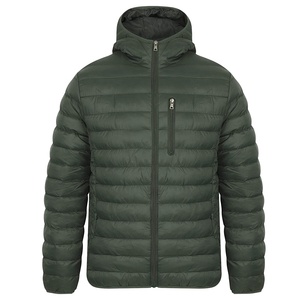 <b>Mens</b> Custom Wholesale Winter Ultra Lightweight Puffer Jacket Hooded Down High Quality Padded Bubble Casual Warm Winter Fashion - Product Image 1