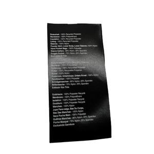 Etiqueta personalizada de buena calidad para lavado de pantalla, Material reciclado, diseño de moda, cuidado, ropa moderna, Impresión de satén - Product Image 5