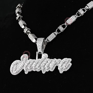 Colgante de Joyería Fina con Nombre Personalizado, Estilo Hip Hop, Chapado en Oro de 18K, con Moissanita VVS1, Cruz, Estilo Rapero - Product Image 3
