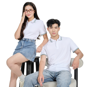 Polo liso 260 GSM 95% Poliéster 5% Spandex Uniformes casuales inteligentes elásticos de cuatro vías con bordado personalizado - Product Image 1